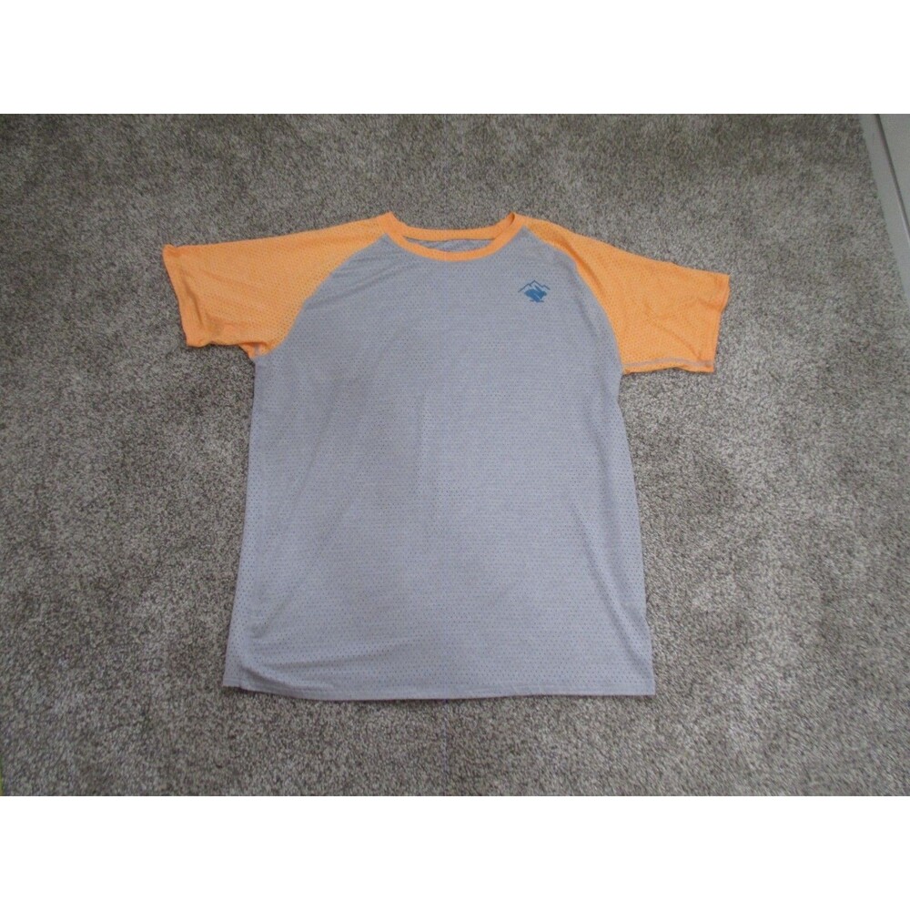 rabbit Trail Tech Running Men's T-Shirt XL- Orange Grey ez tee